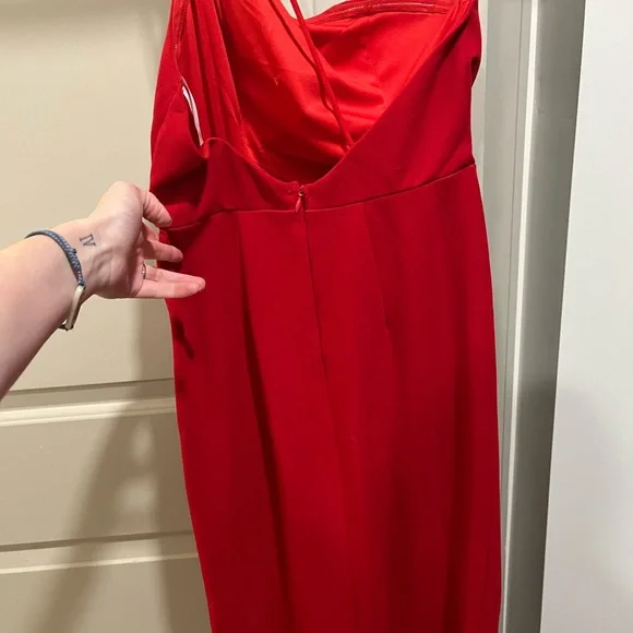 hello molly red one shoulder dress Full Of Wonder One Shoulder Mini Dress Red